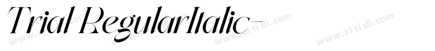 Trial RegularItalic字体转换